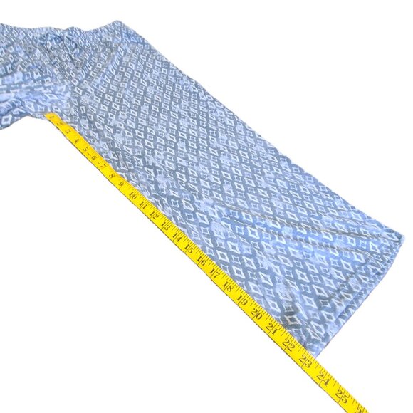 NWT TAHARI 2 Piece Matching Pajama Sleepwear Set XL Blue and White Top and Pants - Picture 14 of 16